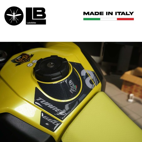 Kit completo de adhesivos 3D para moto compatible con Aprilia Tuareg 660 amarillo 2022