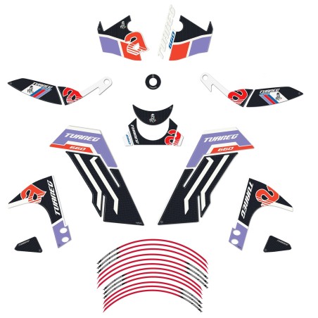 Kit completo de pegatinas 3D para motos compatibles con Aprilia Tuareg 660 Indigo 2022