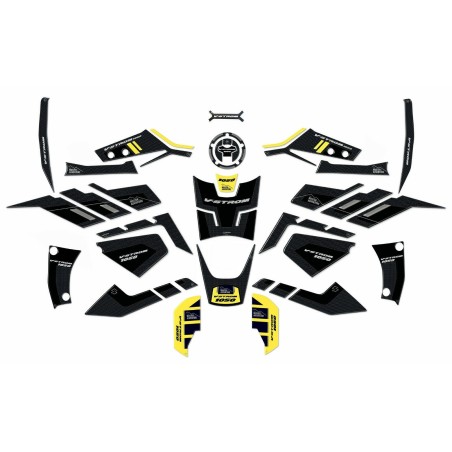 KIT DE PEGATINAS 3D completo para MOTO compatibles con SUZUKI V-STROM 1050 VSTROM - AMARILLO 