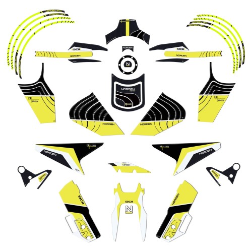 Kit completo de pegatinas 3D Protecciones de moto compatibles con Husqvarna Norden 901