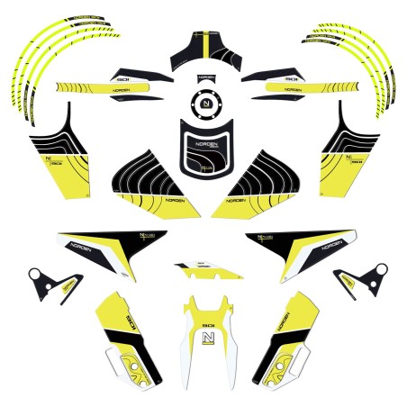Kit completo de pegatinas 3D Protecciones de moto compatibles con Husqvarna Norden 901