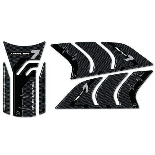 Kit of 3 3D resin gel motorbike tank stickers compatible Yamaha Tracer 7 2