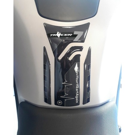 Kit di 3 adesivi per serbatoio moto in resina gel 3D compatibile Yamaha Tracer 7