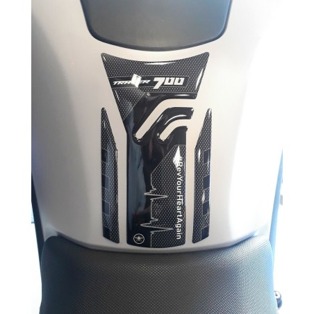 Kit de 3 pegatinas para depósito de moto en resina gel 3D compatibles con Yamaha Tracer 700