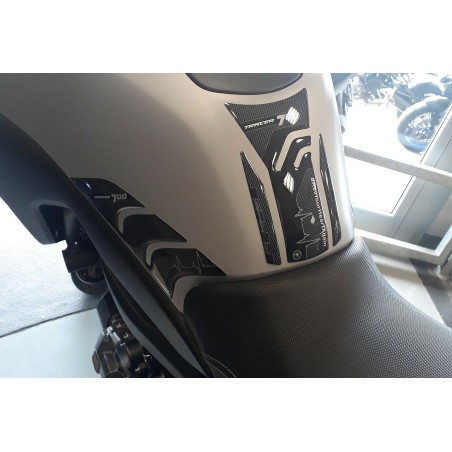 Kit de 3 pegatinas para depósito de moto en resina gel 3D compatibles con Yamaha Tracer 700