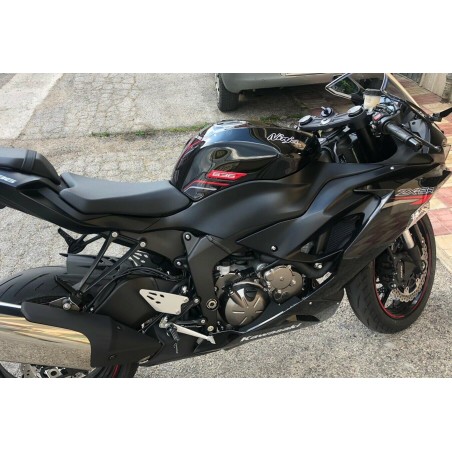 Kit de gel 3D para protectores de depósito de moto compatible con Kawasaki ZX-6R ninja 636-rojo