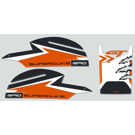 KIT PARASERBATOIO e LATERALI Stickers 3D compatibili MOTO KTM 1290 SUPER DUKE GT