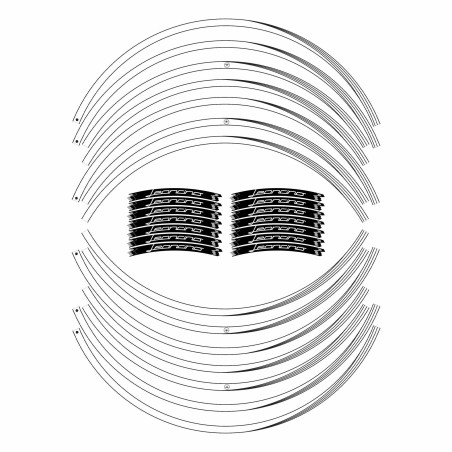 Adhesive rim stripes kit 17" motorbike compatible with Benelli Leoncino 500 and 800