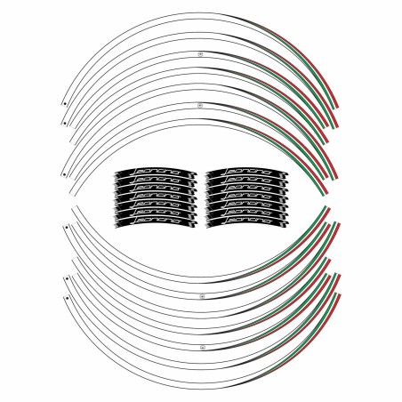 Kit strisce adesive cerchi 17" moto compatibili con Benelli Leoncino 500 e 800