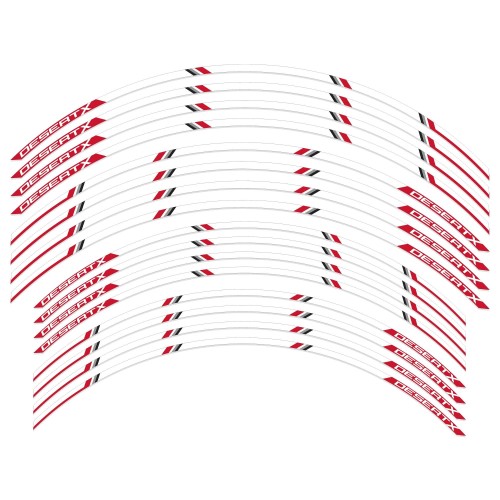 Kit rayas adhesivas llantas 21-18 moto compatible con Ducati Desertx 2
