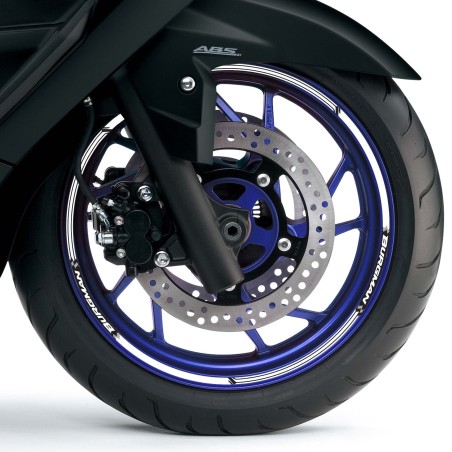 Kit tiras adhesivas para llantas de scooter compatible con Suzuki Burgman 400 1998-2006