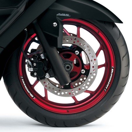 Kit tiras adhesivas para llantas de scooter compatible con Suzuki Burgman 400 1998-2006