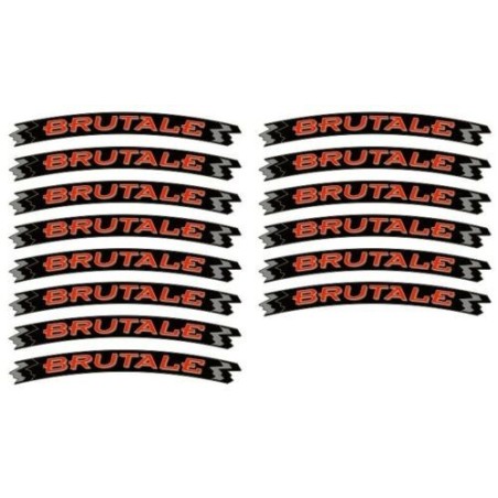 KIT STRISCE ADESIVE compatibili CERCHI 17 MOTO MV AGUSTA BRUTALE - GIALLO FLUO