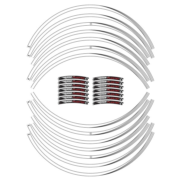 KIT STRISCE ADESIVE compatibili per CERCHI 17 MOTO APRILIA RSV TUONO stickers