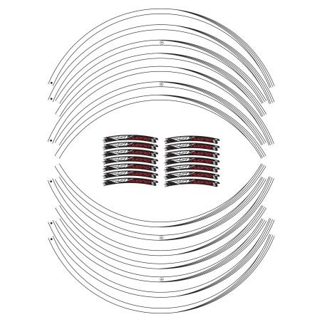 ADHESIVE STRIPS KIT compatible for 17 MOTORCYCLE RIMS APRILIA RSV TUONO stickers