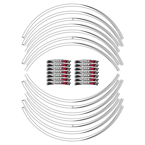 KIT TIRAS ADHESIVAS compatibles para LLANTAS 17 MOTO APRILIA RSV4 stickers tuning