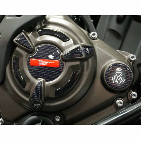 Kit de pegatinas de gel 3D para protectores laterales de cárter de moto compatible con Yamaha Tenere 700