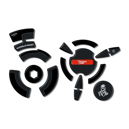 Kit de pegatinas de gel 3D para protectores laterales de cárter de moto compatible con Yamaha Tenere 700