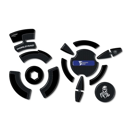 Kit de pegatinas de gel 3D para protectores laterales de cárter de moto compatible con Yamaha Tenere 700