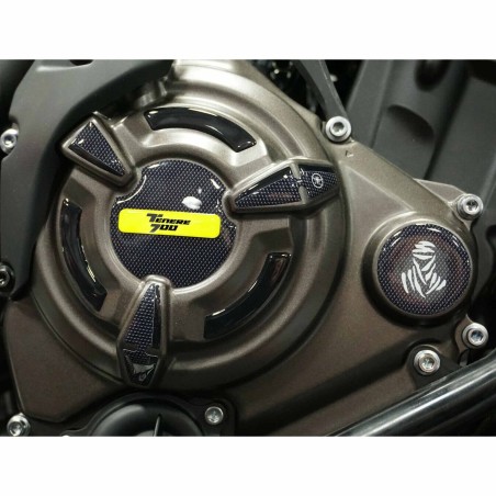 Kit de pegatinas de gel 3D para protectores laterales de cárter de moto compatible con Yamaha Tenere 700
