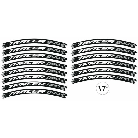 KIT TIRAS ADHESIVAS compatible para 17 LLANTAS DE MOTO YAMAHA TRACER 900 AMARILLO FLUO