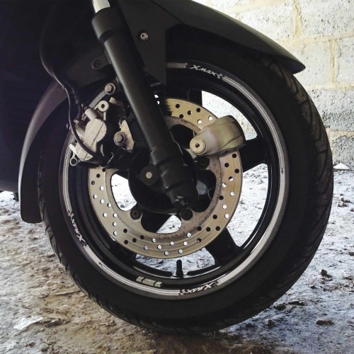 KIT TIRAS ADHESIVAS para LLANTAS compatible para scooter YAMAHA X MAX XMAX 400