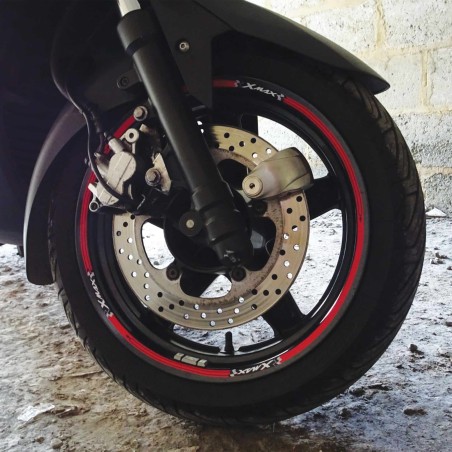 KIT TIRAS ADHESIVAS para LLANTAS compatible para scooter YAMAHA X MAX XMAX 400