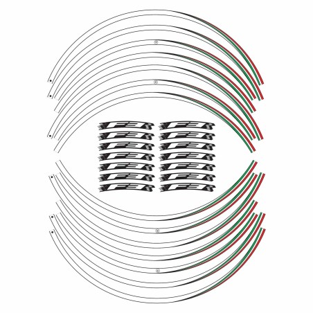 Kit strisce adesive per cerchi F3 ruote 17" compatibili con moto Mv Agusta F3