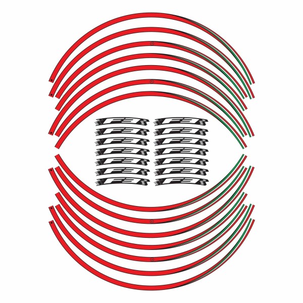 Kit strisce adesive per cerchi F3 ruote 17" compatibili con moto Mv Agusta F3