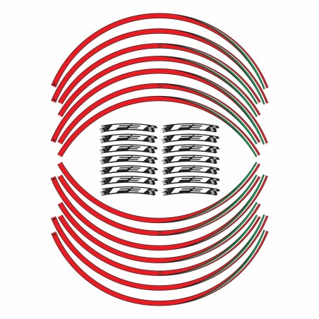 Kit strisce adesive per cerchi F3 ruote 17" compatibili con moto Mv Agusta F3