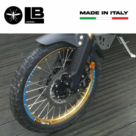 Kit strisce adesive per cerchi moto compatibili Yamaha Tenere 700 Rally Edition