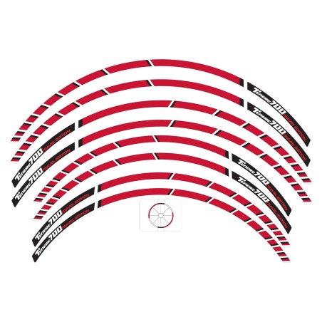 Kit strisce adesive per cerchi moto compatibili Yamaha Tenere 700 Travel Edition