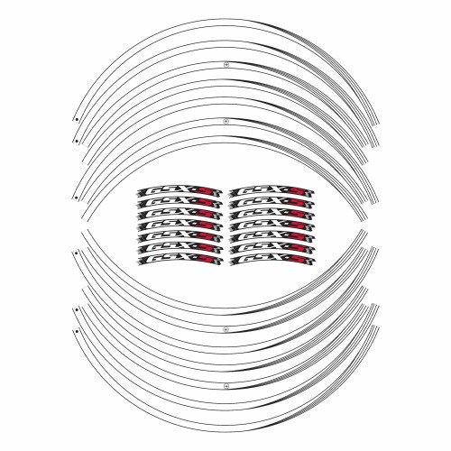 Kit de bandas adhesivas para llantas de 17" compatibles con Suzuki GSXS 750-1000 2