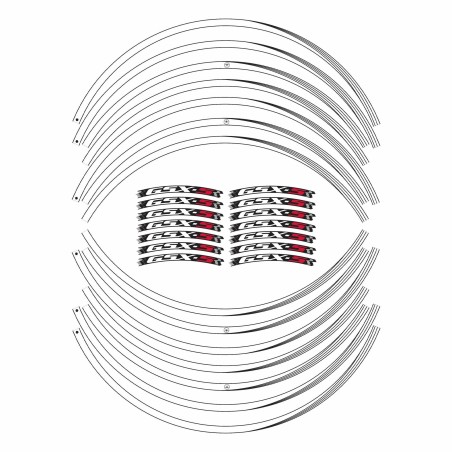 Kit strisce adesive per cerchi ruote 17" compatibili con Suzuki GSXS 750-1000