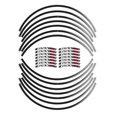 Kit strisce adesive per cerchi ruote 17" compatibili con Suzuki GSXS 750-1000