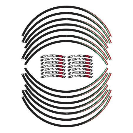 Kit strisce adesive per cerchi ruote 17" compatibili con Suzuki GSXS 750-1000