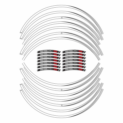 Kit de bandas adhesivas para llantas de 17" compatibles con Suzuki GSXS 950-1000 2