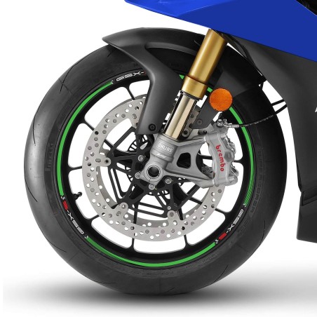 Kit tiras adhesivas para llantas de 17" compatible con Suzuki GSXS 950-1000