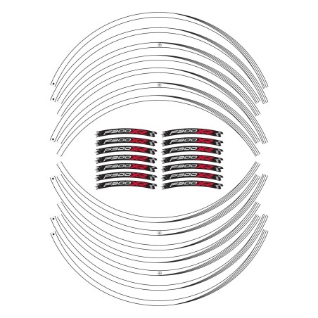 Kit tiras adhesivas para motos compatibles BMW F900XR pegatinas tuning llantas XR 17