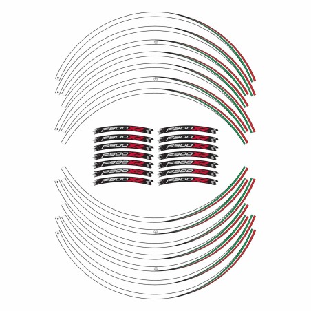 Klebestreifen-Set für kompatible Motorräder BMW F900XR Tuning-Aufkleber XR-Felgen 17