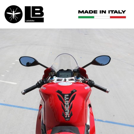 ADHESIVOS PROTECTOR DE DEPÓSITO 3D Carbono Compatible MOTOCICLETA DUCATI Estilo ANTIGUO