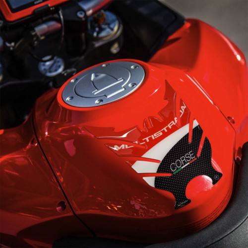 PARASERBATOIO ADESIVI 3D COMPATIBILI MOTO DUCATI CORSE MULTISTRADA 1200 2010-14