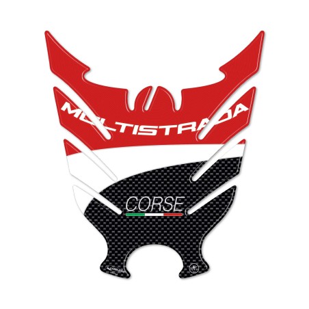 PARASERBATOIO ADESIVI 3D COMPATIBILI MOTO DUCATI CORSE MULTISTRADA 1200 2010-14