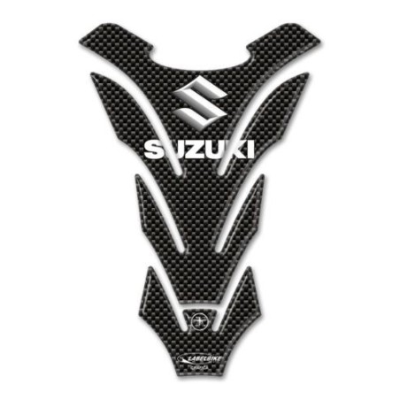 PARASERBATOIO ADESIVI In RESINA 3D CARBONIO PROTEZIONE SERBATOIO per MOTO SUZUKI