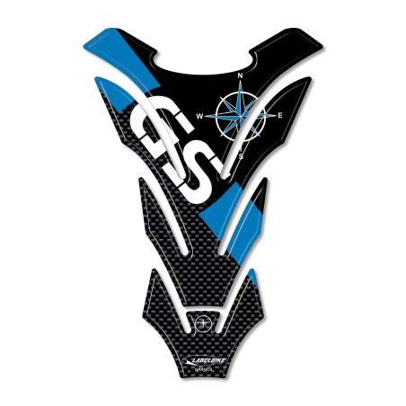 Paraserbatoio adesivo 3d per serbatoio compatibile con bmw gs carbonio blu