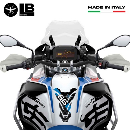 Paraserbatoio adesivo 3d per serbatoio compatibile con bmw gs carbonio blu