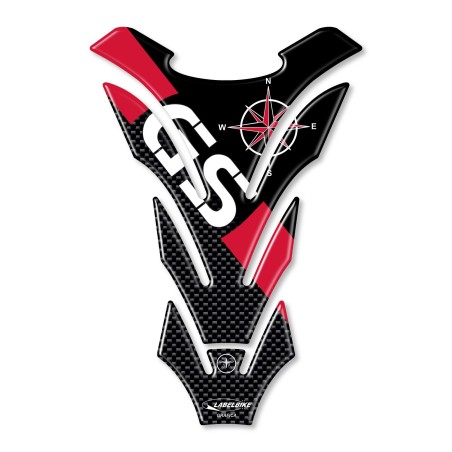 PROTECTOR DE DEPÓSITO ADHESIVO 3D para DEPÓSITO Compatible con BMW GS CARBON ROJO