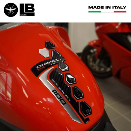 Paraserbatoio Adesivo 3D Protezione moto compatibile con Ducati Diavel v4 2023