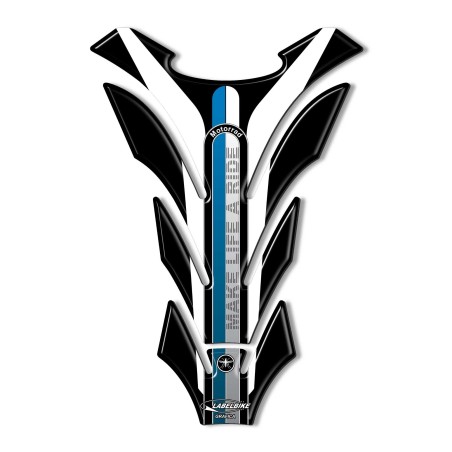 PARASERBATOIO ADESIVO 3D PROTEZIONE SERBATOIO Resinato per MOTO BMW Nero-Bianco