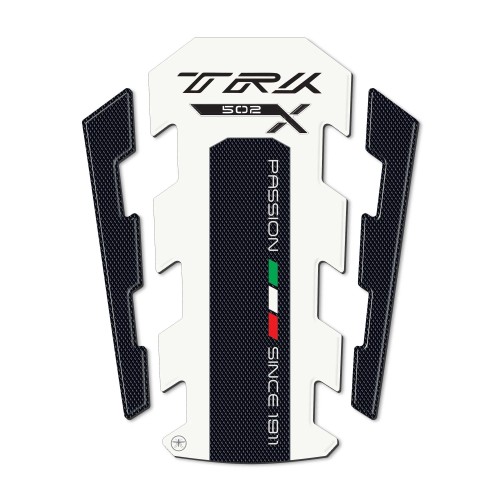 Protector depósito 3D adhesivo moto compatible Benelli TRK 502x - blanco 2
